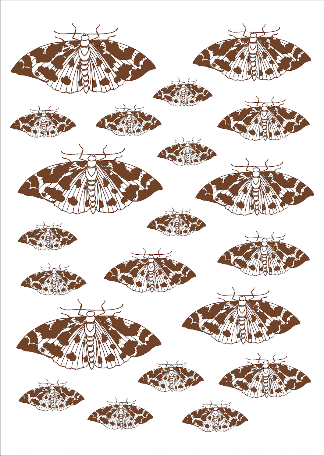 Borboletas sépia para porcelana - 12 folhas