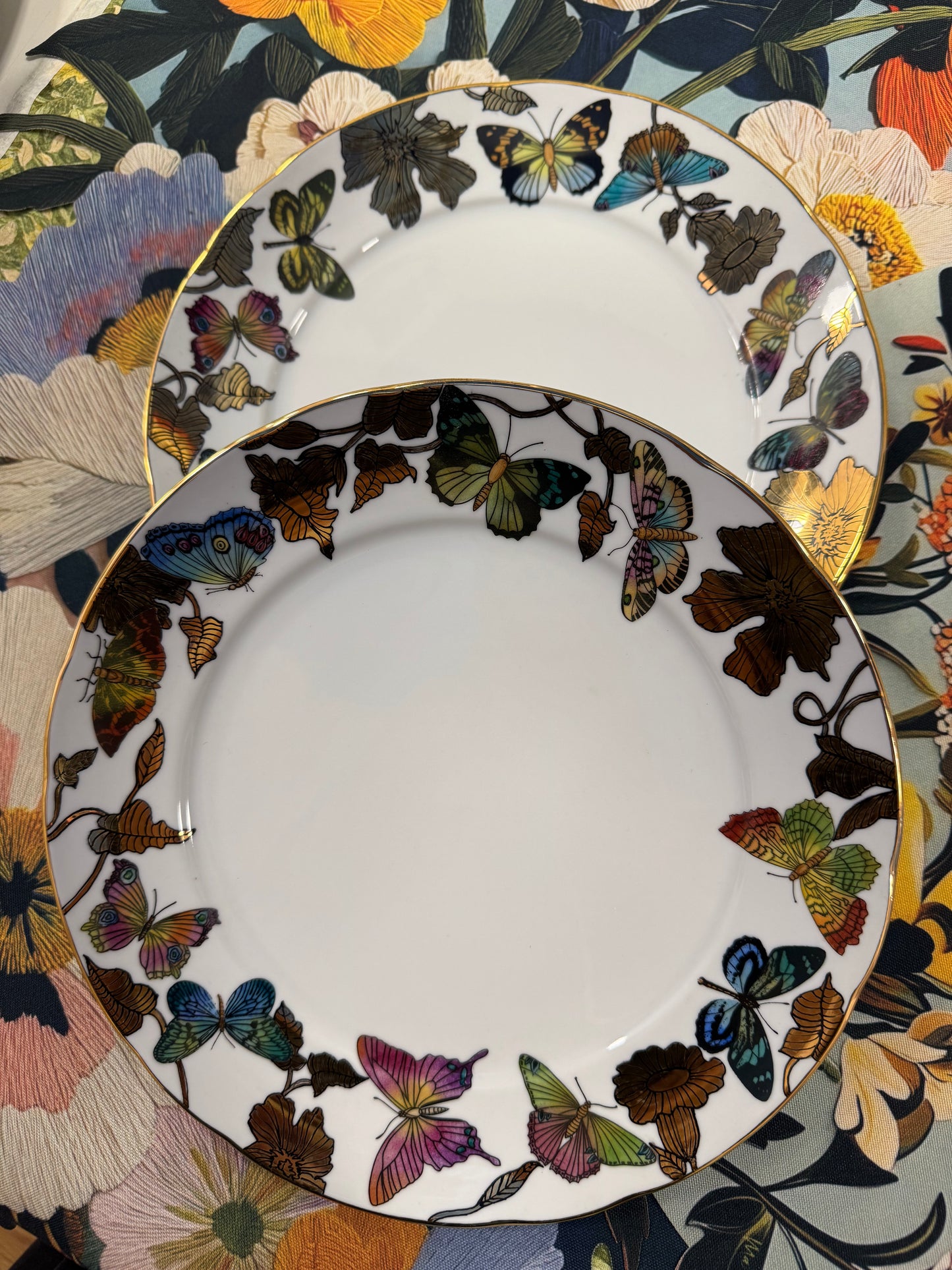 Borboletas pretas para porcelana - 12 folhas