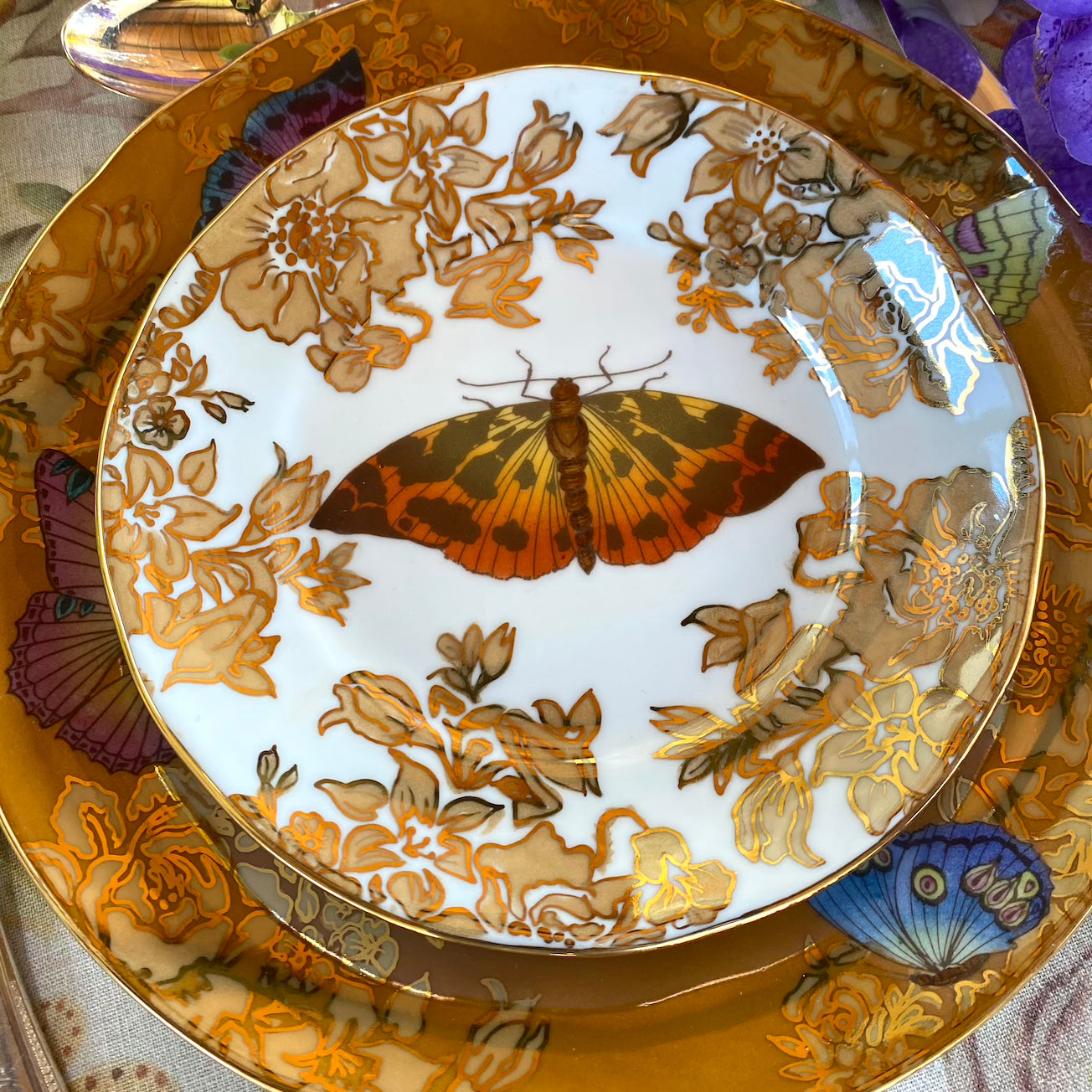 Borboletas sépia para porcelana - 12 folhas