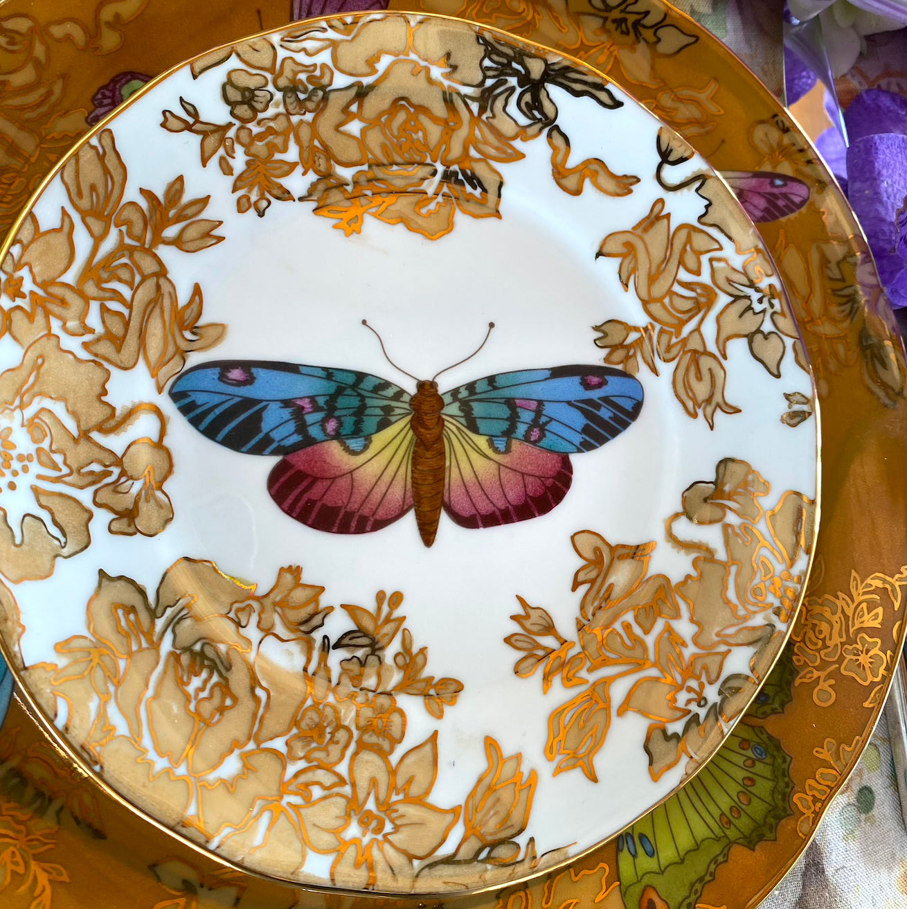 Borboletas sépia para porcelana - 12 folhas