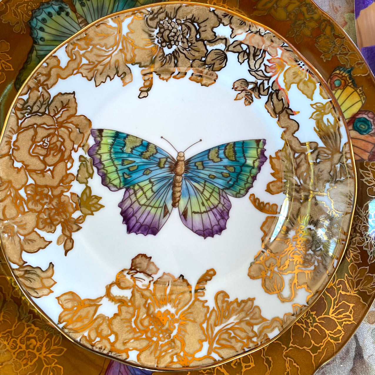 Borboletas sépia para porcelana - 12 folhas