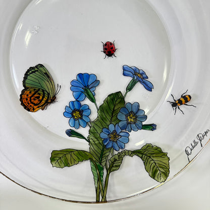 Flores e insetos para vidro - 8 folhas