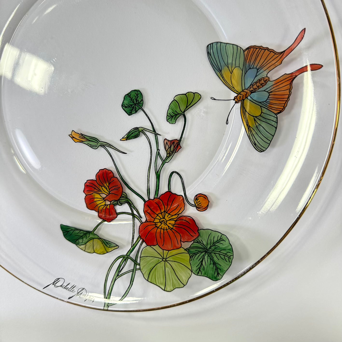 Flores e insetos para vidro - 8 folhas