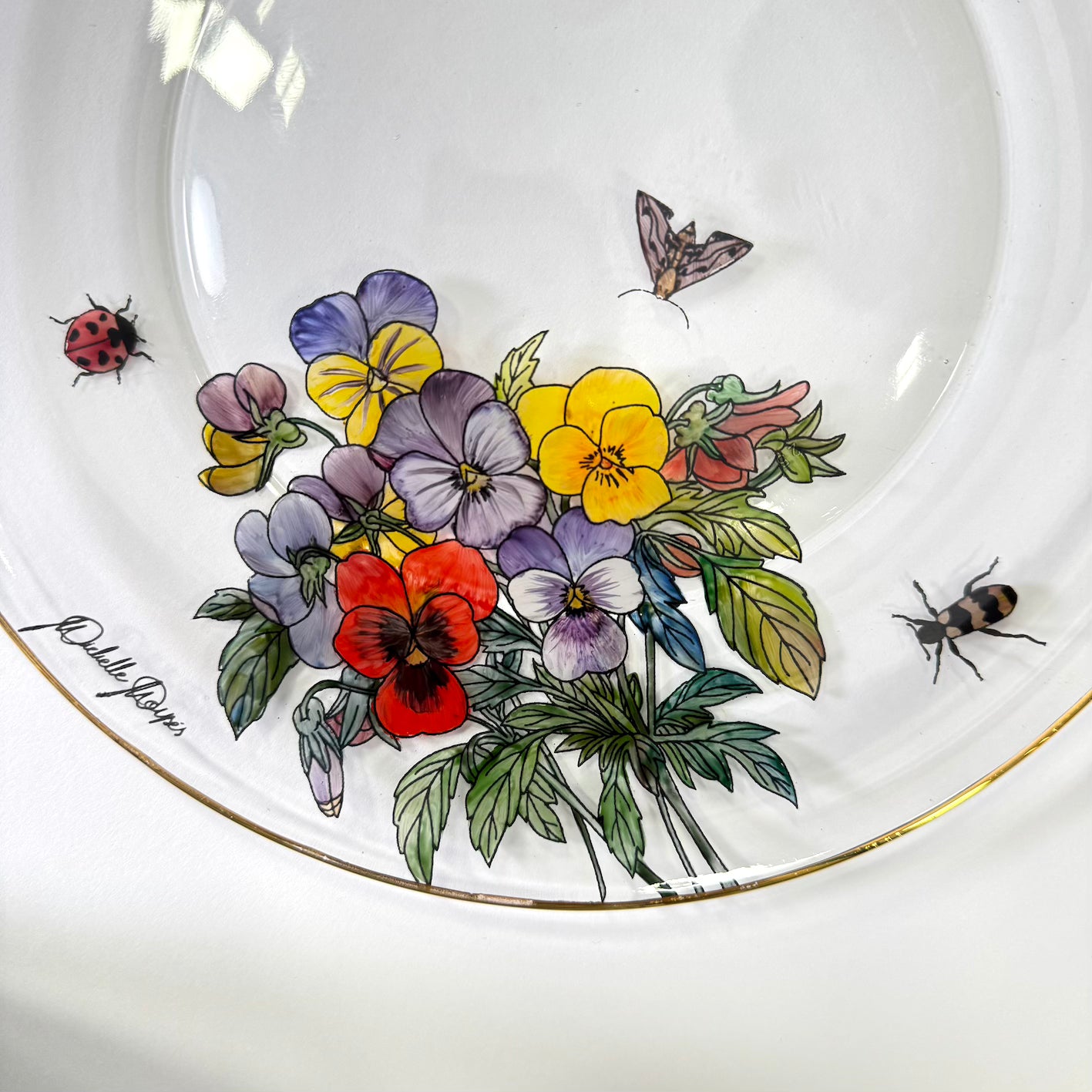 Flores e insetos para vidro - 8 folhas