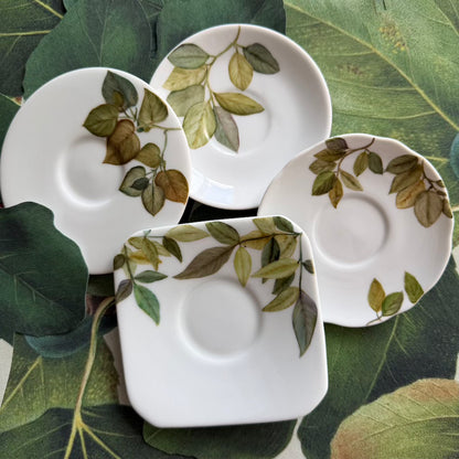 Folhas e frutas para porcelana - 12 folhas