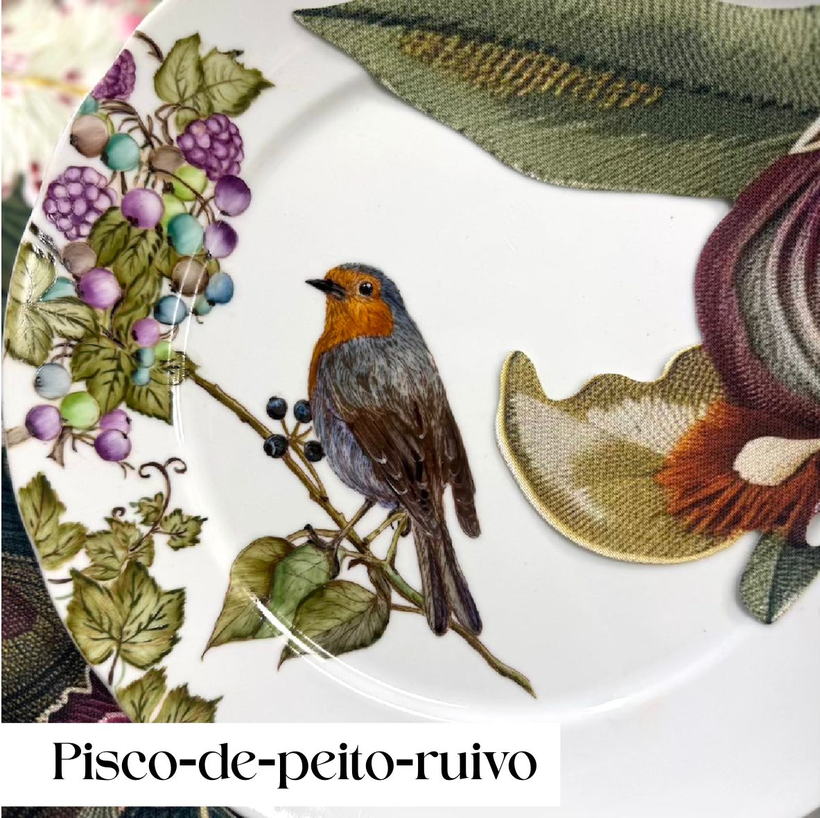 Pássaros para porcelana - 18 folhas