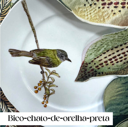 Pássaros para porcelana - 18 folhas