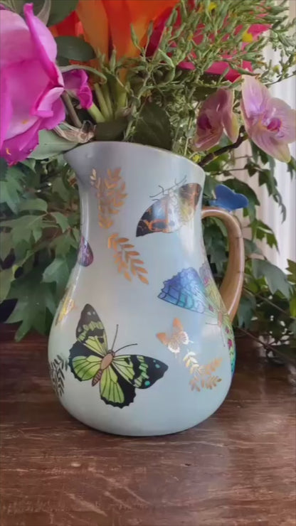 Borboletas pretas para porcelana - 12 folhas
