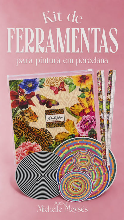Kit Completo de Ferramentas para Pintura em Porcelana