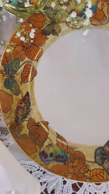 Borboletas pretas para porcelana - 12 folhas
